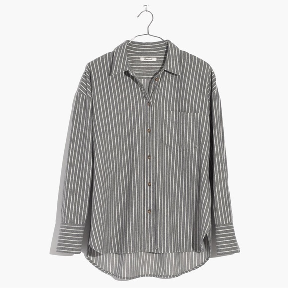 Madewell Flannel Westward Shirt in Stripe - Picture 4 of 7
